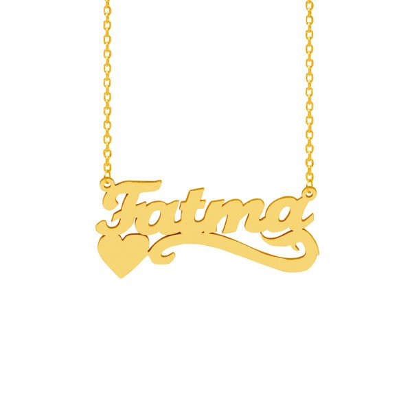 Gümüş Kişiye Özel Altı Kalp Tasarımlı İsimli Kolye