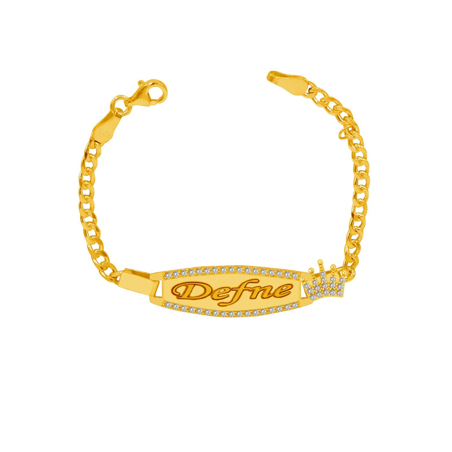 Gümüş Taşlı İsimli Çocuk Bileklik