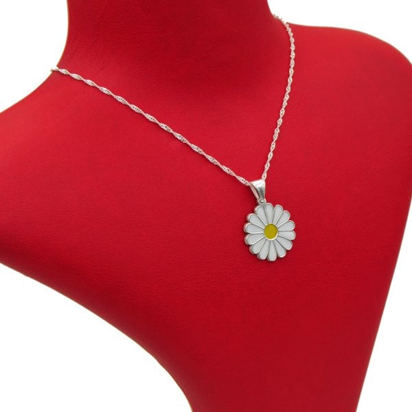 Gümüş Sade Papatya Kolye
