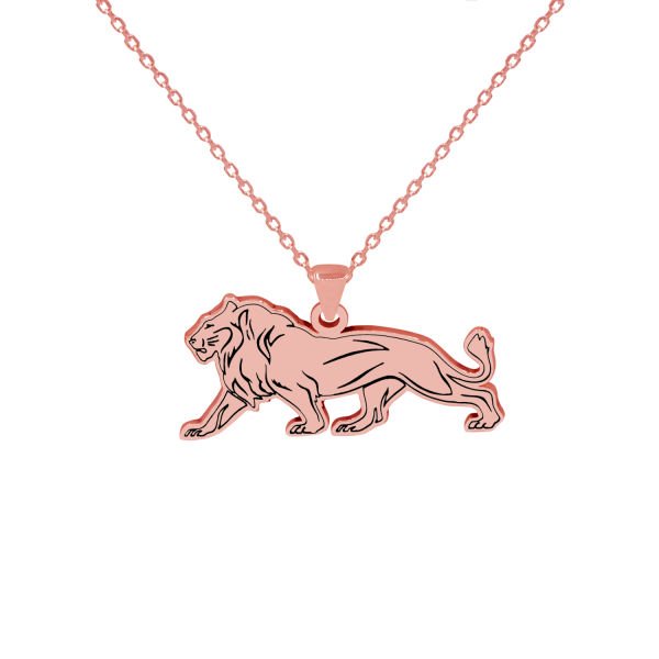 Gümüş Aslan Figürlü Kolye