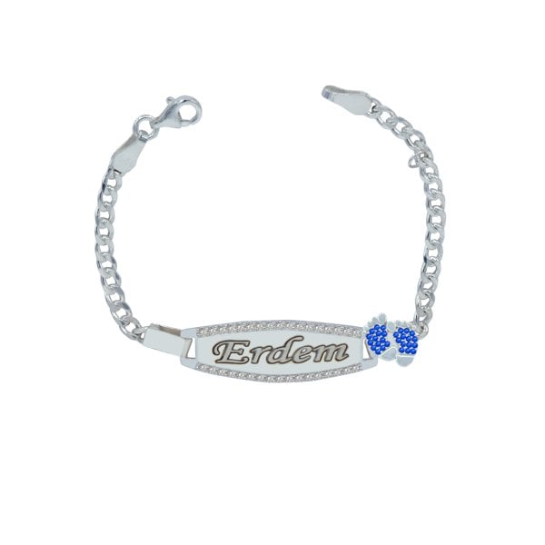 Gümüş İsimli Bebek Bileklik