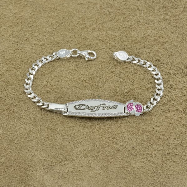 Gümüş Kız Çocuk İsimli Künye