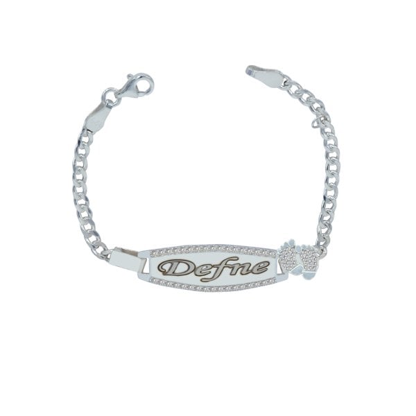 Gümüş İsimli Bebek Künyesi