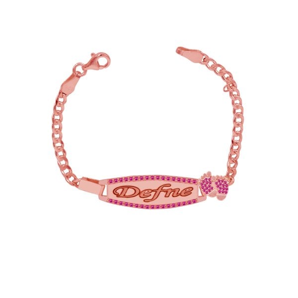 Gümüş Kız Bebek İsimli Bileklik