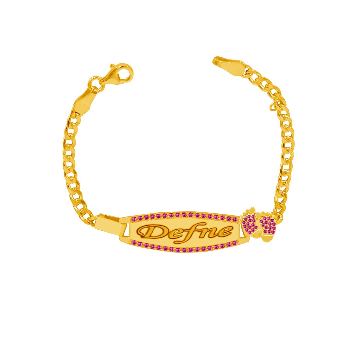 Gümüş Kız Bebek İsimli Bileklik