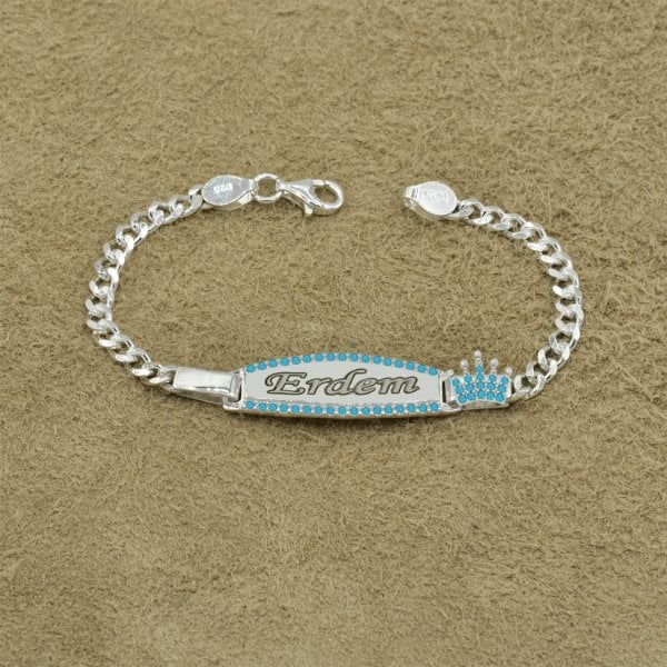 Gümüş Plaka İsimli Erkek Bebek Künyesi