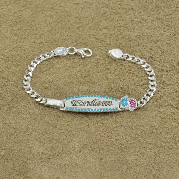 Gümüş İsimli Bebek Künyesi