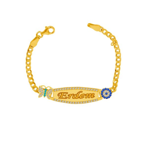 Gümüş Kelebekli İsimli Bebek Künyesi