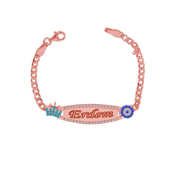 Gümüş Taşlı Plaka İsimli Çocuk Künyesi