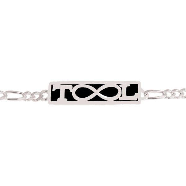 Gümüş Sonsuzluk Mineli Harfli Erkek Bileklik