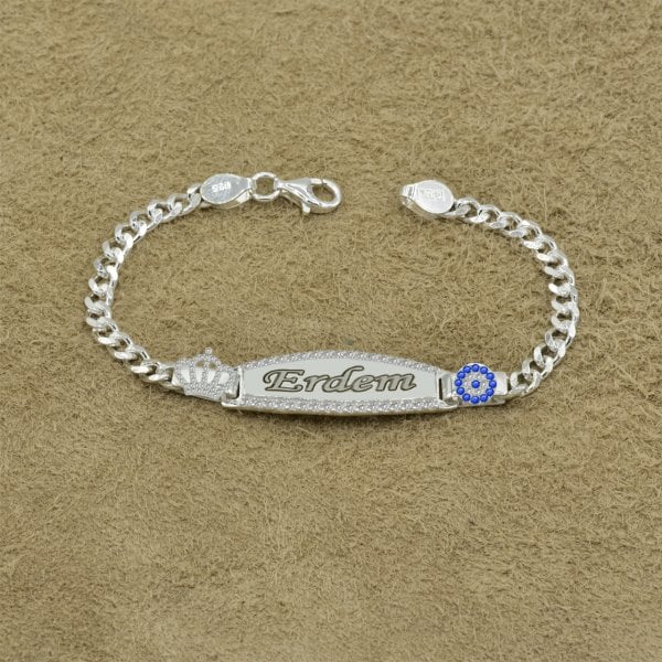 Gümüş Nazarlık İsimli Bebek Künyesi