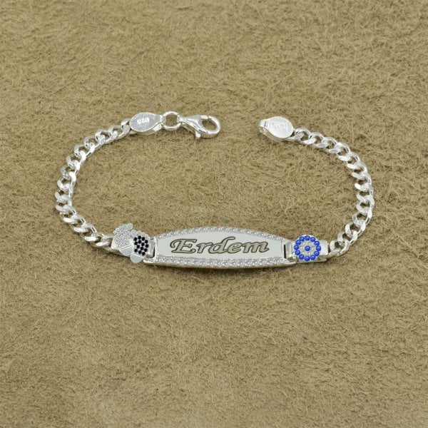 Gümüş Plakalı İsimli Çocuk Künyesi