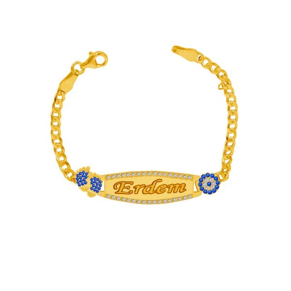 Gümüş Patikli İsimli Çocuk Bileklik