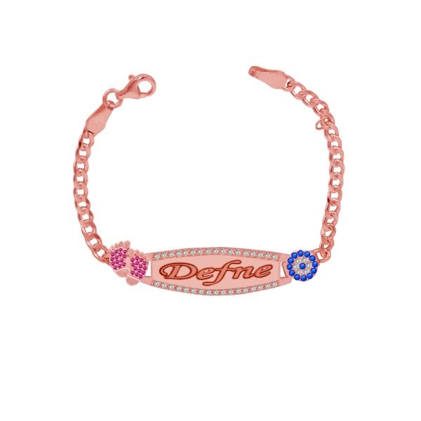 Gümüş Plakalı İsimli Kız Bebek Künyesi