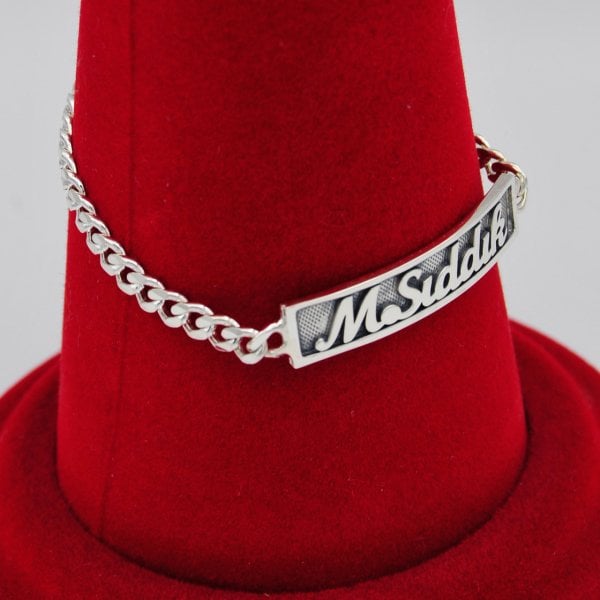 Gümüş Plakalı Bay İsimli Bileklik