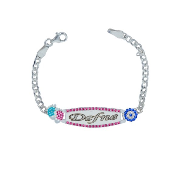 Gümüş Patikli İsimli Kız Çocuk Bileklik