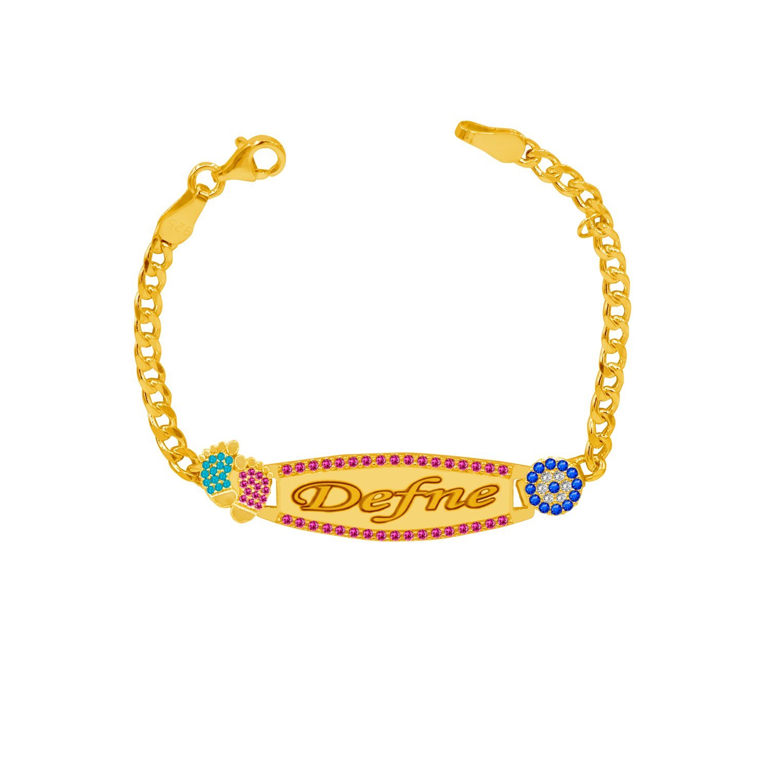 Gümüş Patikli İsimli Kız Çocuk Bileklik