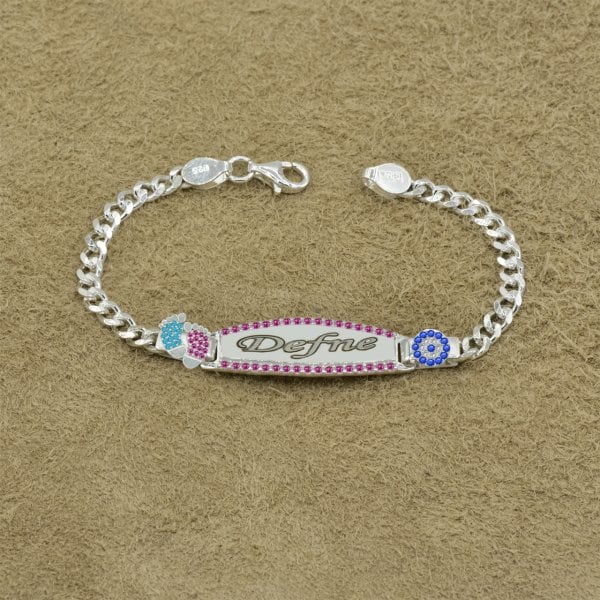 Gümüş Patikli İsimli Kız Çocuk Bileklik