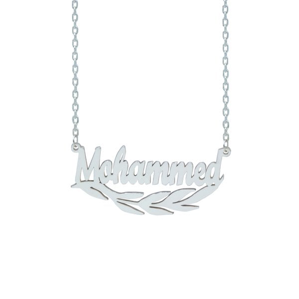 Gümüş Zeytin Yapraklı İsimli Kolye