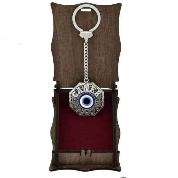 Gümüş Nazarlı Telkari İsimli Anahtarlık