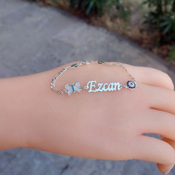 Gümüş İsimli Erkek Çocuk Bileklik