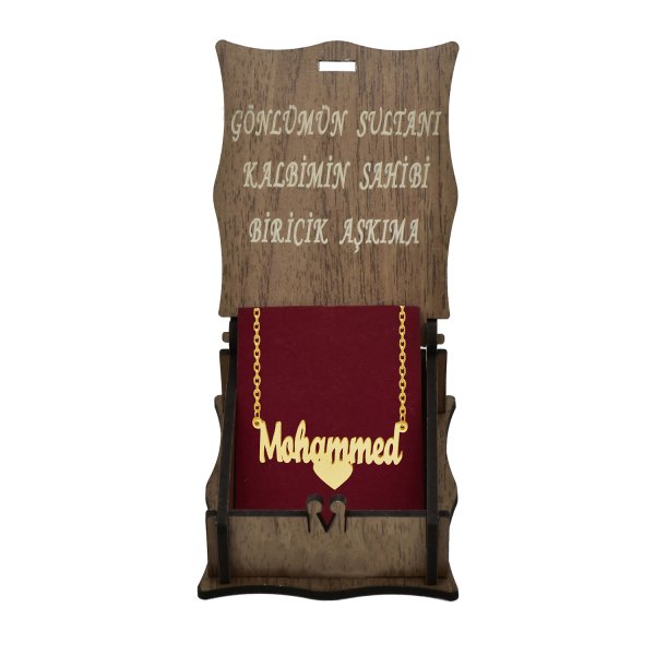 Gümüş Altı Kalpli İsimli Kolye