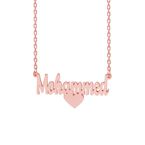 Gümüş Altı Kalpli İsimli Kolye