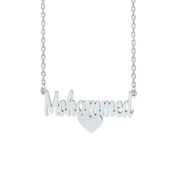 Gümüş Altı Kalpli İsimli Kolye