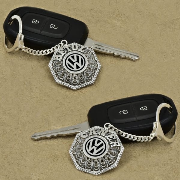 Gümüş Volkswagen Armalı Telkari İsimli Anahtarlık