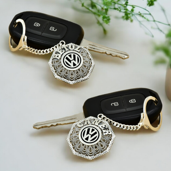 Gümüş Volkswagen Armalı Telkari İsimli Anahtarlık