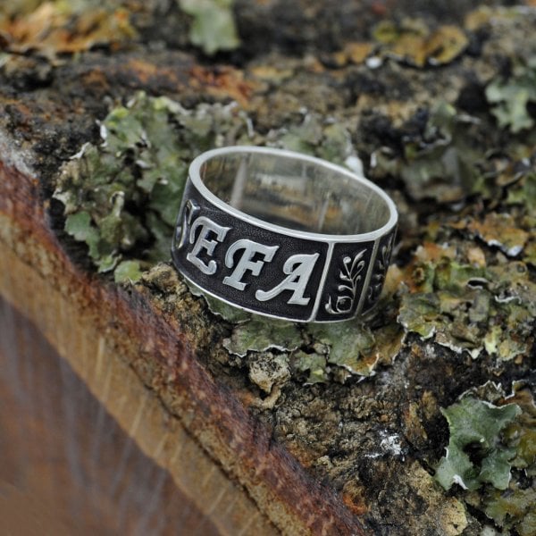 Gümüş Kişiye Özel Tasarım İsimli Yüzük