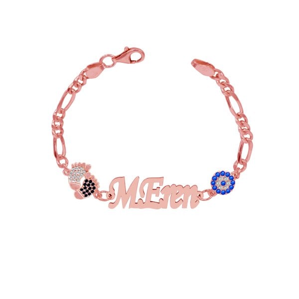 Gümüş İsimli Bebek Bileklik