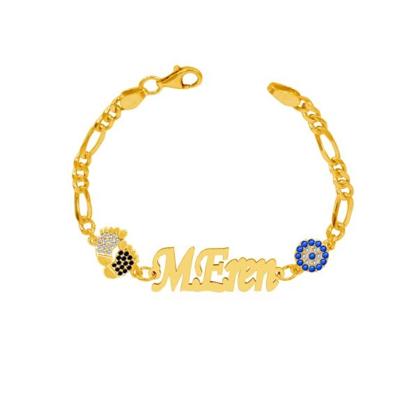 Gümüş İsimli Bebek Bileklik