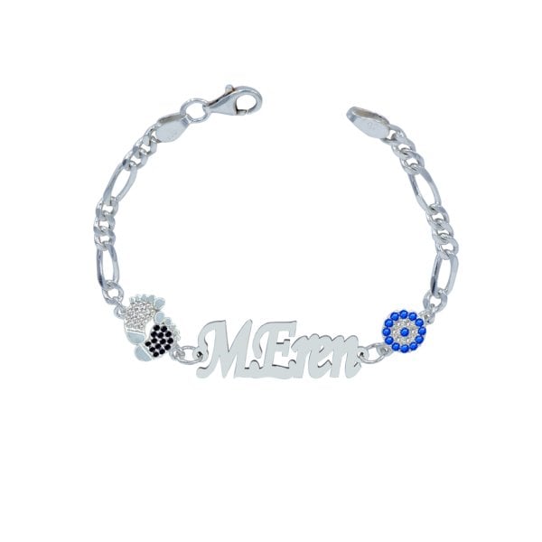 Gümüş İsimli Bebek Bileklik