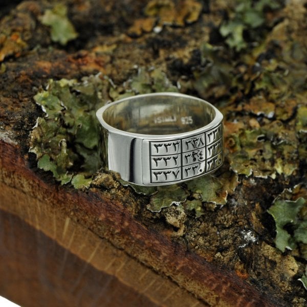 Gümüş Arapça Rakam Özel Tasarım İsimli Yüzük