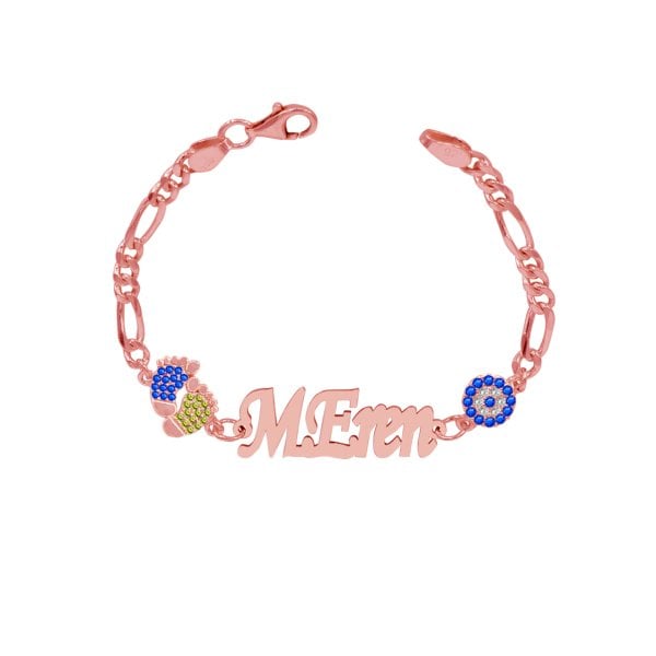 Gümüş Patikli İsimli Çocuk Bileklik