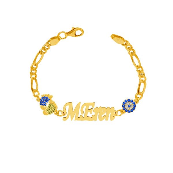 Gümüş Patikli İsimli Çocuk Bileklik