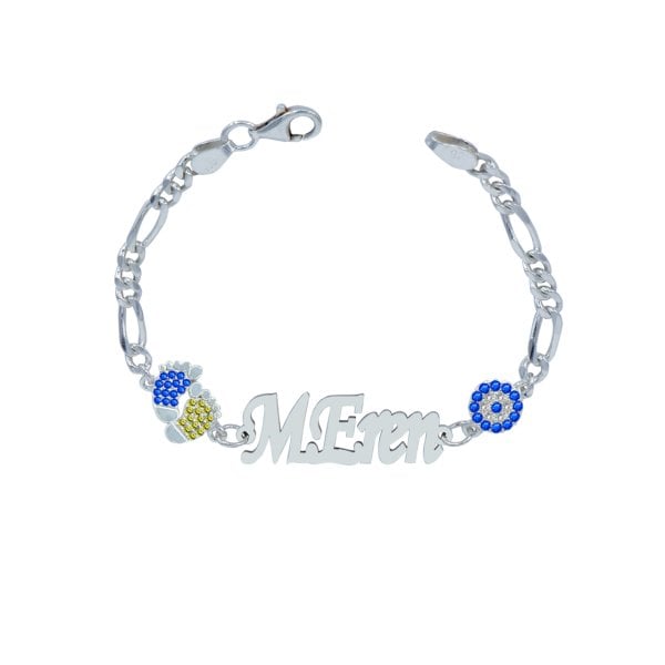 Gümüş Patikli İsimli Çocuk Bileklik