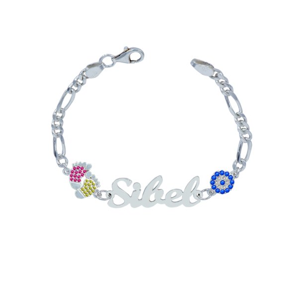 Gümüş Nazarlık İsimli Çocuk Bileklik