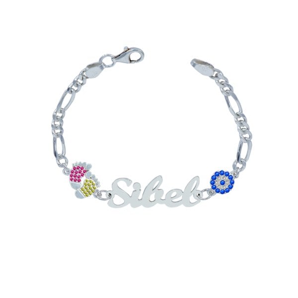 Gümüş Nazarlık İsimli Çocuk Bileklik