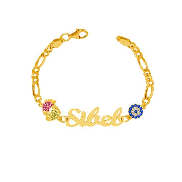 Gümüş Nazarlık İsimli Çocuk Bileklik