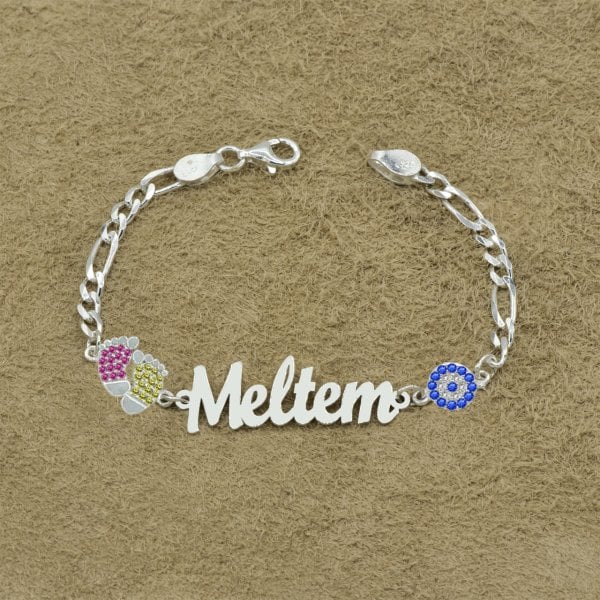 Gümüş Nazarlık İsimli Çocuk Bileklik