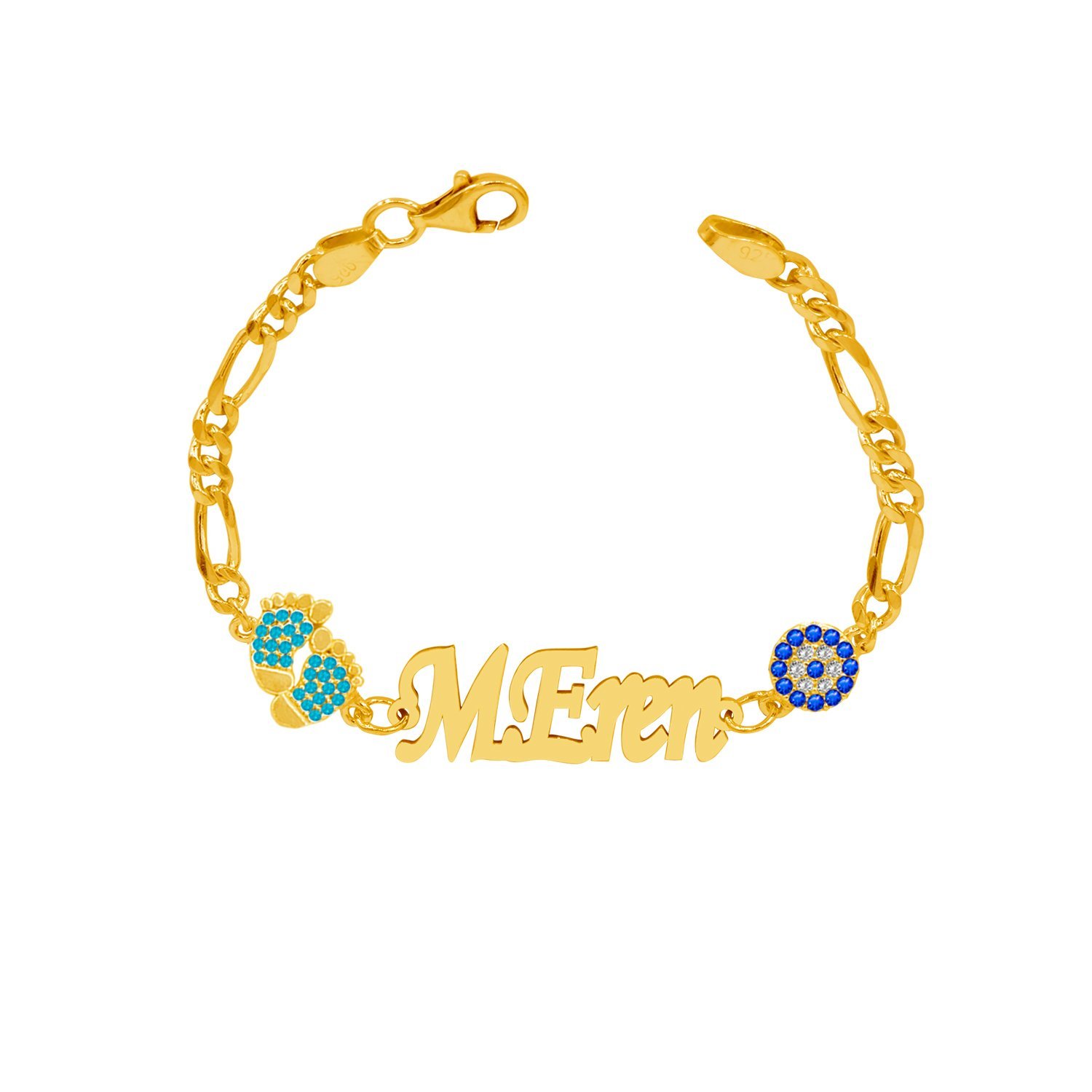 Gümüş İsimli Erkek Çocuk Bileklik