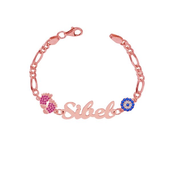 Gümüş Kız Çocuk İsimli Bileklik