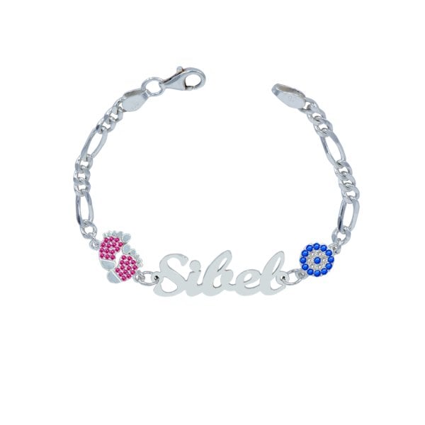 Gümüş Kız Çocuk İsimli Bileklik