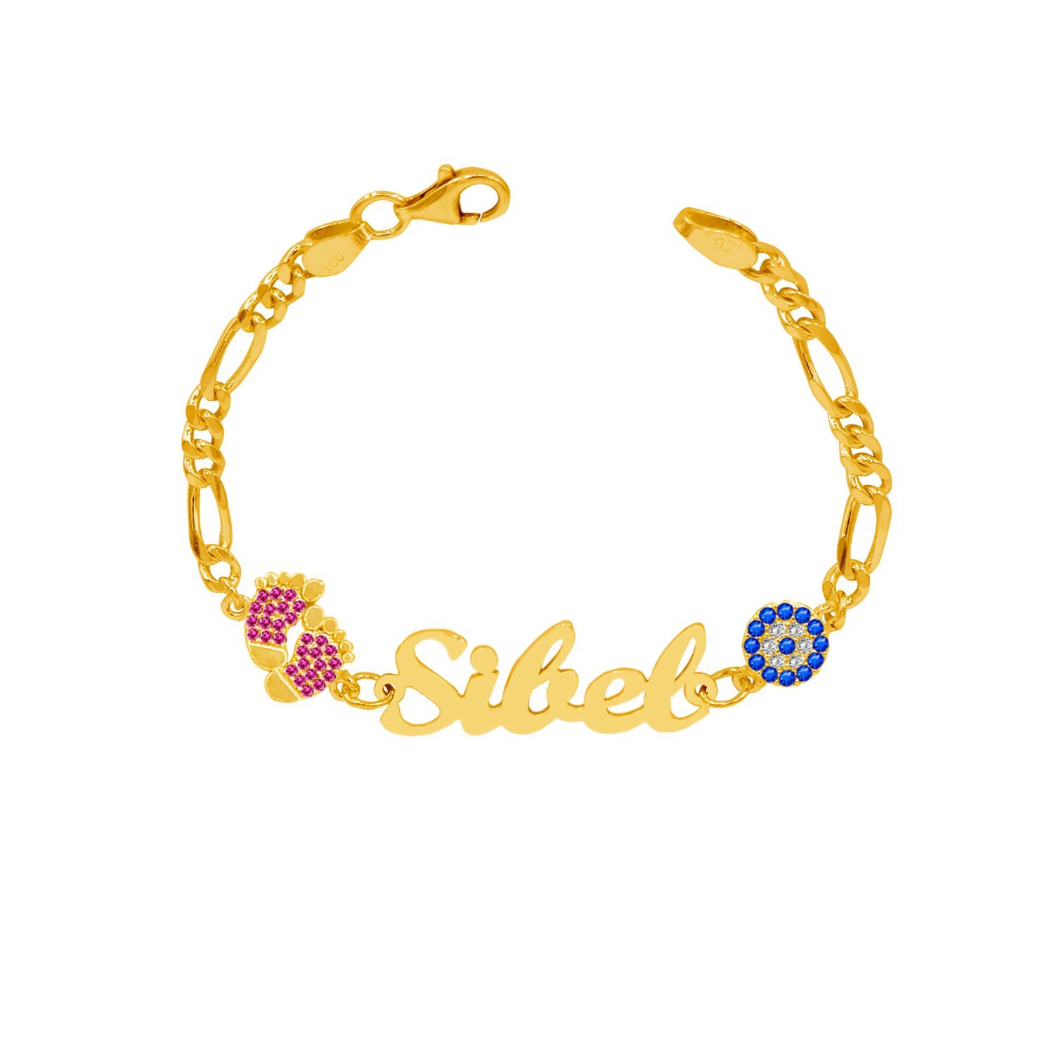 Gümüş Kız Çocuk İsimli Bileklik