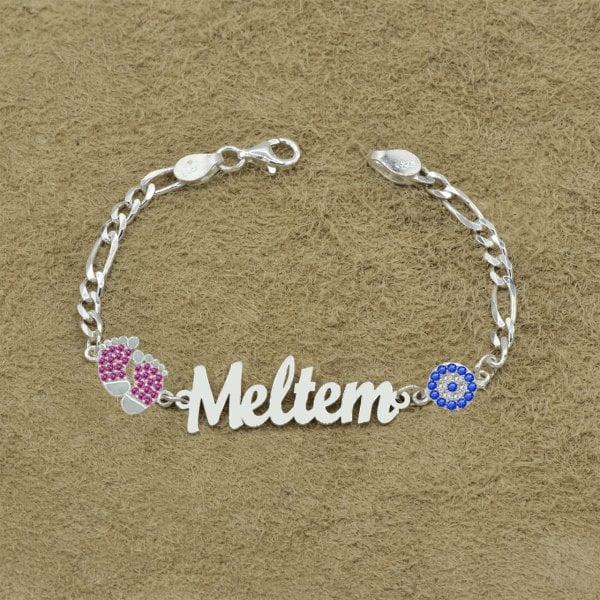 Gümüş Kız Çocuk İsimli Bileklik