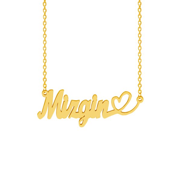 Gümüş Kalpli İsimli Kolye