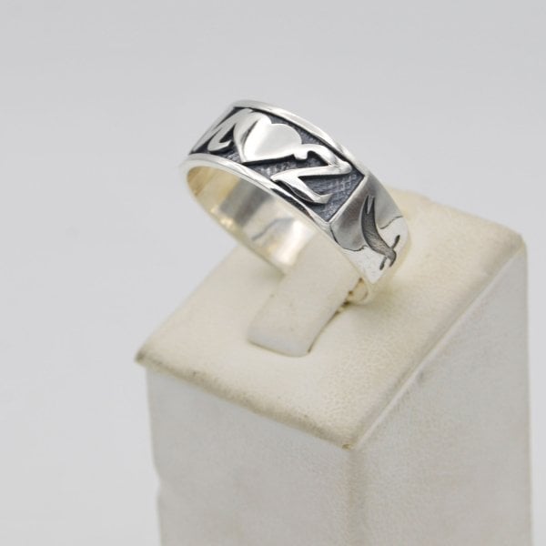 Gümüş Özel Tasarım Zülfikar Kılıçlı İsimli Yüzük