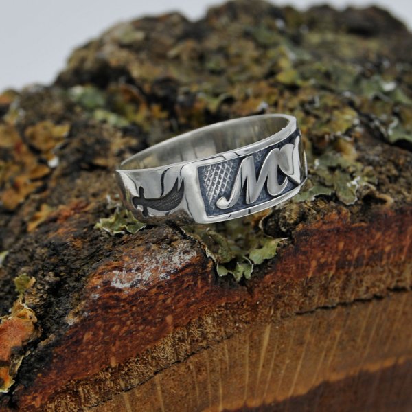 Gümüş Özel Tasarım Zülfikar Kılıçlı İsimli Yüzük